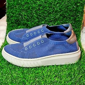 Sofft Blue Leather Payton Platform Shoes size womens 9